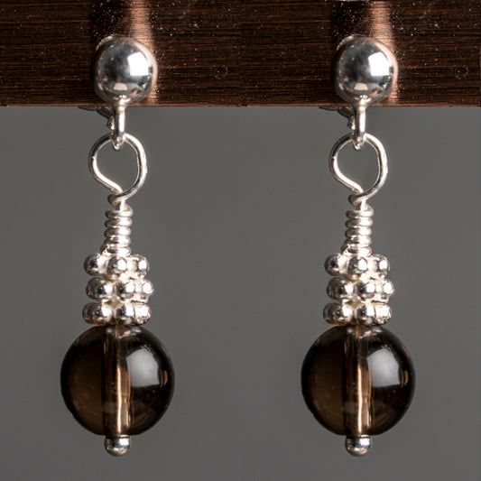 Smoky Quartz Alma Dangle Earrings